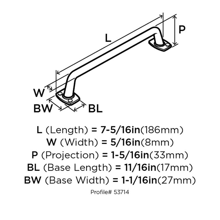 Satin Nickel 5-1/16" Industrial Cabinet Pull