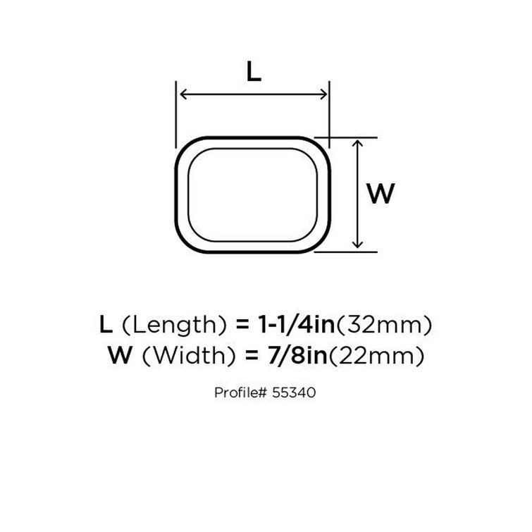 Oil Rubbed Bronze Rectangular Cabinet Knob with Mounting Hardware