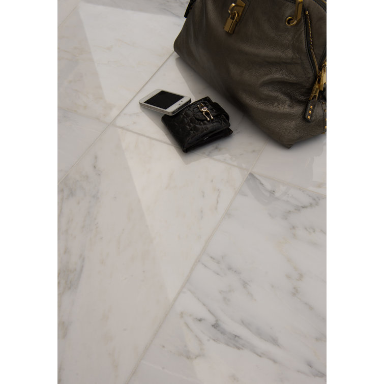 Calacata Oro Polished Marble Look 4" x 8" Tile