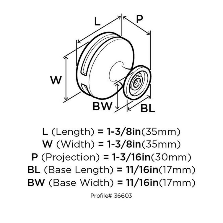 Polished Nickel Round Cabinet Knob with Mounting Hardware