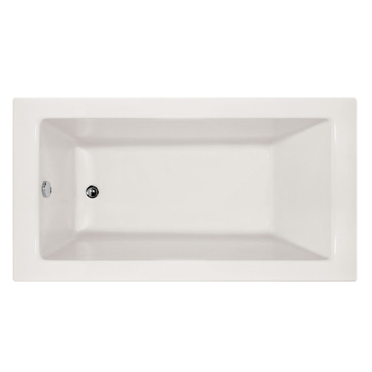 Sydney 60'' White Acrylic Rectangular Alcove Bathtub