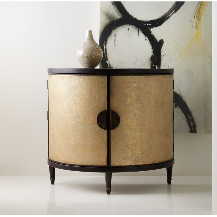 Melange 42" Beige and Brown Wood Accent Chest