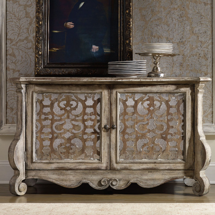 Chatelet 59'' Beige Mirrored Traditional Sideboard