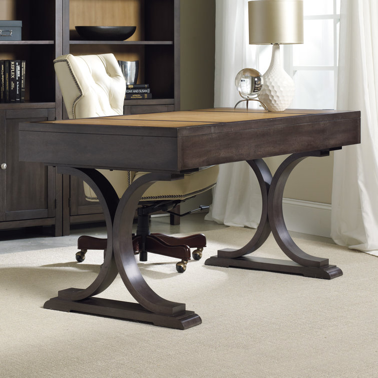 Gray Maple Veneer Writing Desk with Drawers