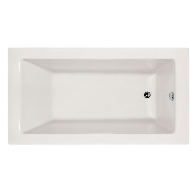 Sydney 60'' White Acrylic Alcove Soaking Bathtub