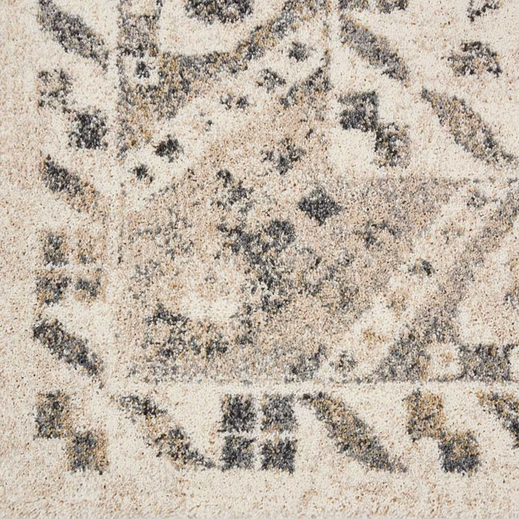 Handmade Abstract Gray 4' x 6' Synthetic Stain-Resistant Rug