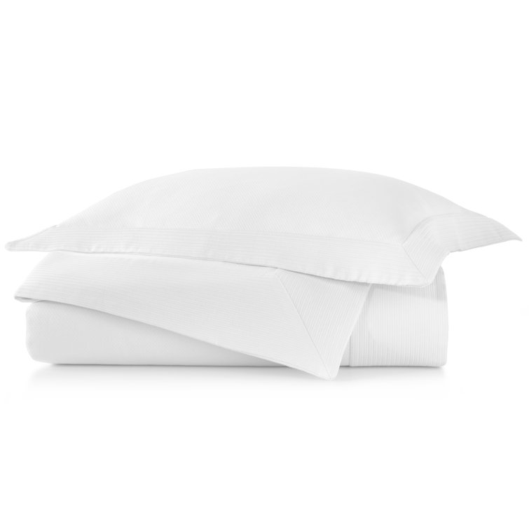 Angelina King-Size White Egyptian Cotton Modern Coverlet