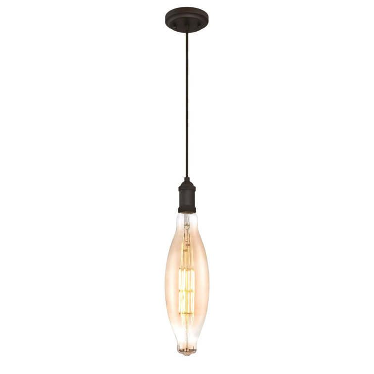 Bronze and Glass Vintage Mini Pendant Light