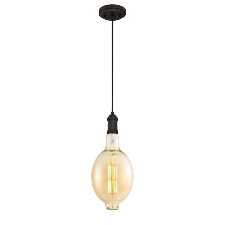 Bronze Mini Vintage Globe Pendant with LED Bulb