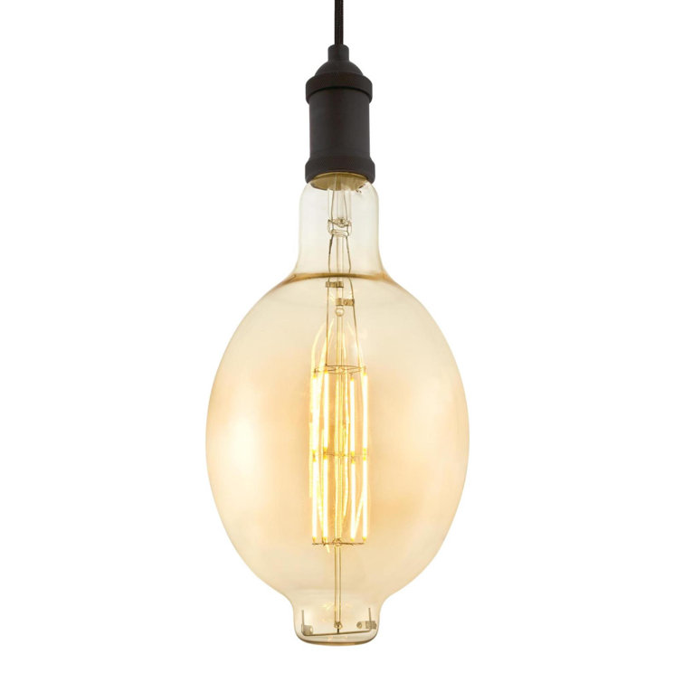 Bronze Mini Vintage Globe Pendant with LED Bulb