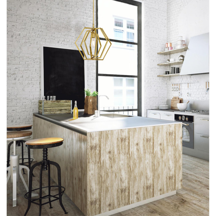 Geometric Champagne Brass Single Pendant Light