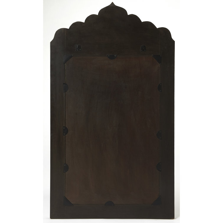 Vivienne Teak and White Bone Inlay 129" Artisan Wall Mirror