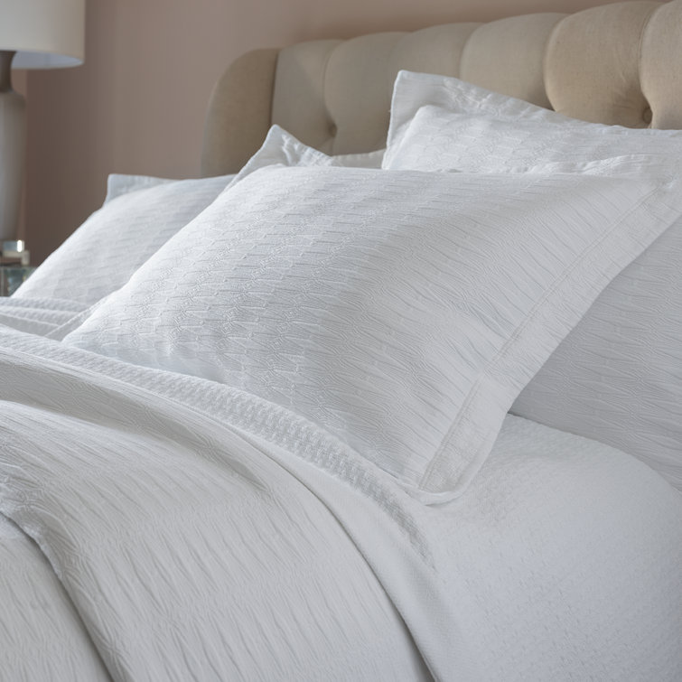 Newport Tailored White Cotton King Lightweight Blanket