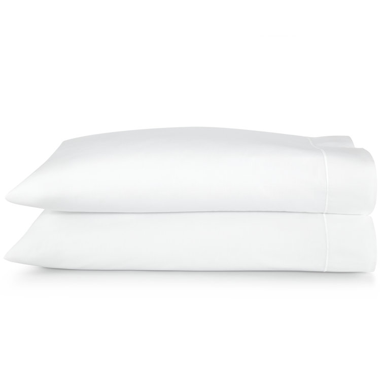 White Cotton Embroidered Standard Pillowcase Set