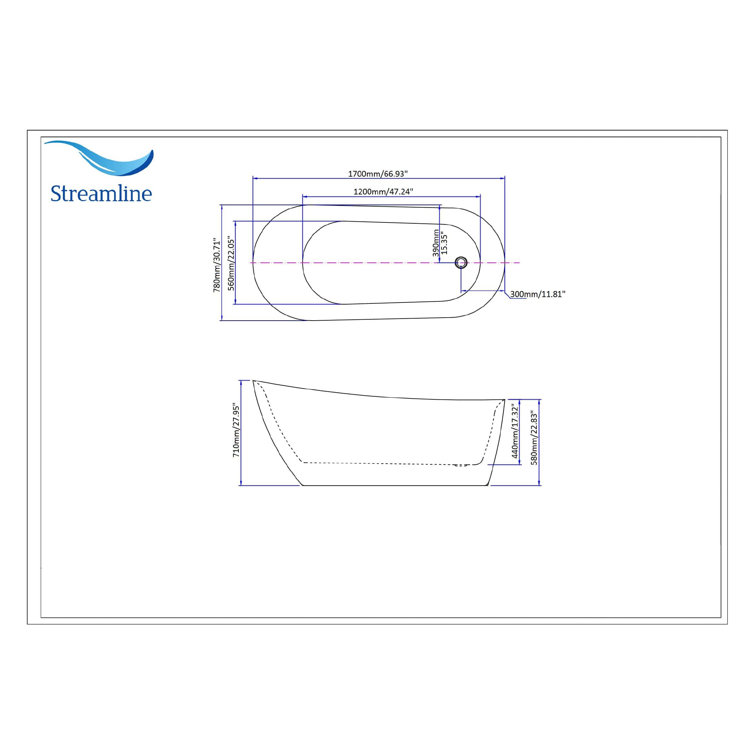 Glossy White Freestanding Acrylic Bathtub with Bamboo Tray