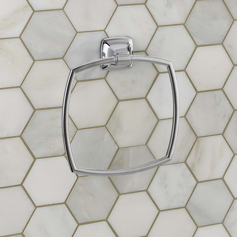 Polished Chrome Modern Wall Mounted Towel Ring