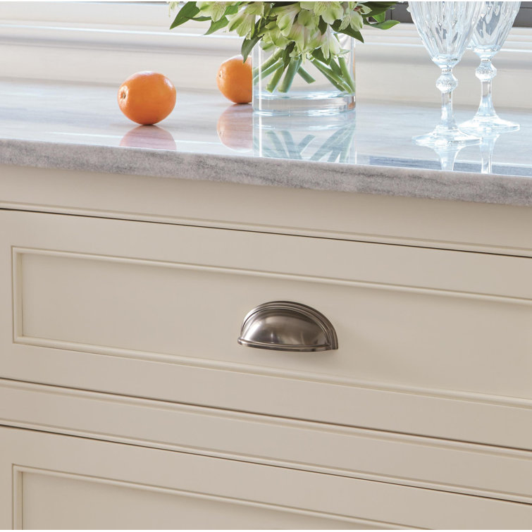 Gunmetal Steel 4-Inch Cup Pull with Mounting Hardware