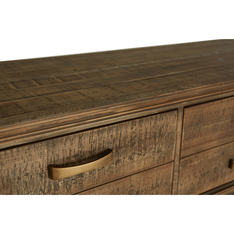 Aristocrat 71'' Brown and Gold Round Console Table with Storage