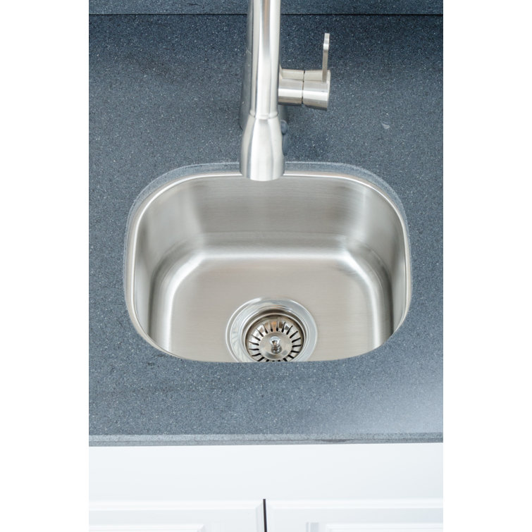 15'' Stainless Steel Single Bowl Undermount Kitchen Sink