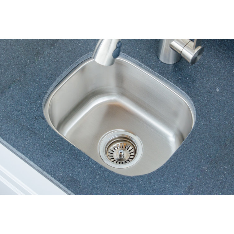 Premium 15'' Stainless Steel Undermount Single Bowl Bar Sink