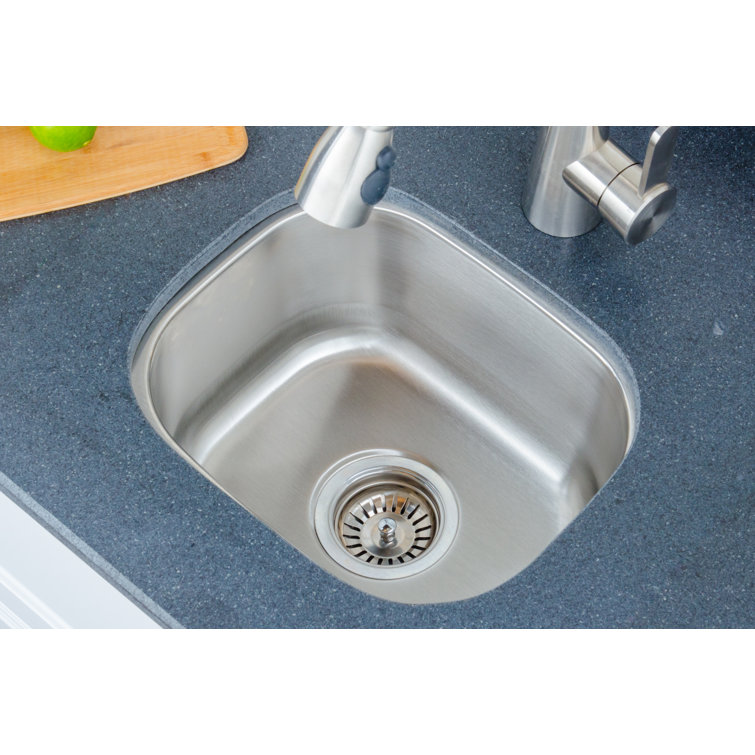 15'' Stainless Steel Single Bowl Undermount Kitchen Sink