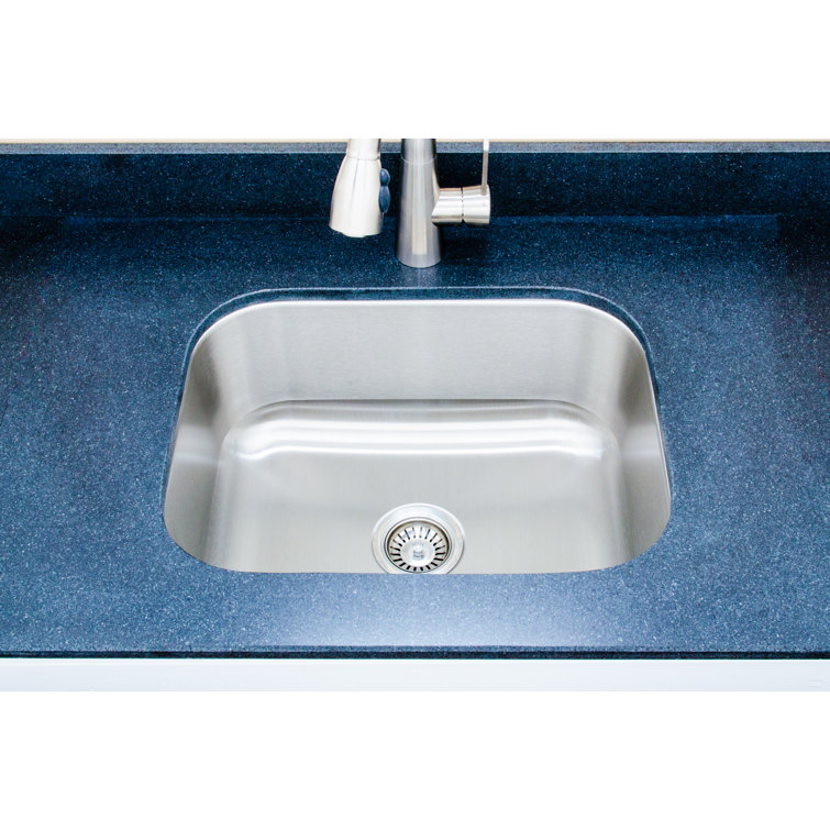 23'' Brushed Matte Stainless Steel Single Bowl Kitchen Sink