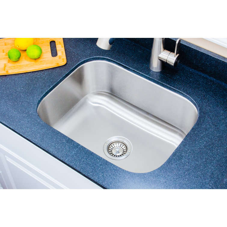 23'' Brushed Matte Stainless Steel Single Bowl Kitchen Sink