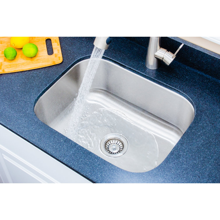 23'' Brushed Matte Stainless Steel Single Bowl Kitchen Sink