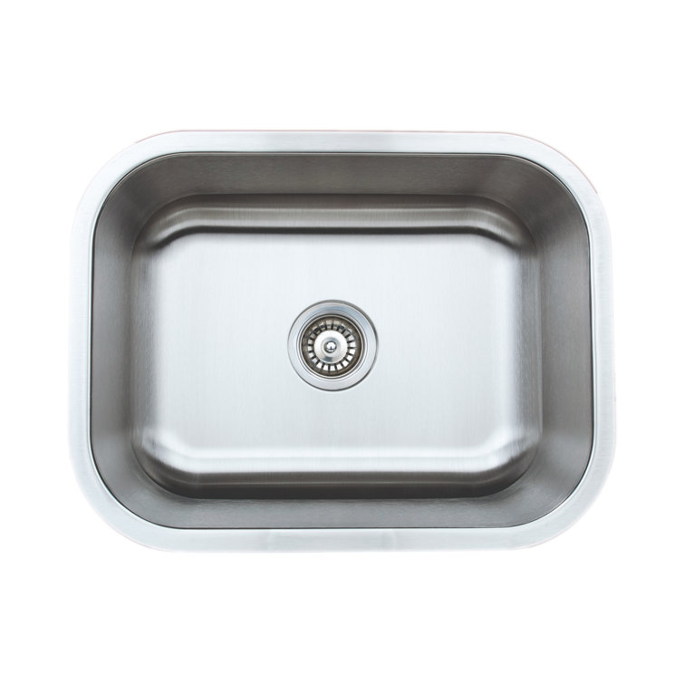 23'' Brushed Stainless Steel Single Bowl Kitchen Sink