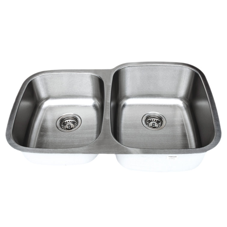 32-Inch Stainless Steel Undermount Double Bowl Kitchen Sink