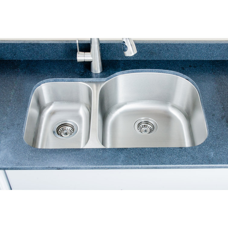 32'' Stainless Steel Double Bowl Undermount Kitchen Sink