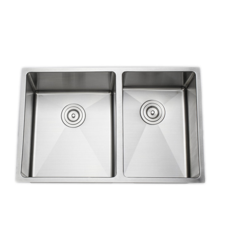 30'' Stainless Steel Double Bowl Drop-In Kitchen Sink