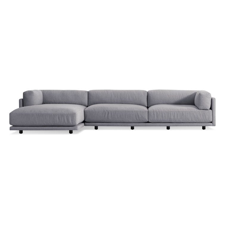 Sanford Natural Linen Track Arm Sofa with Chaise