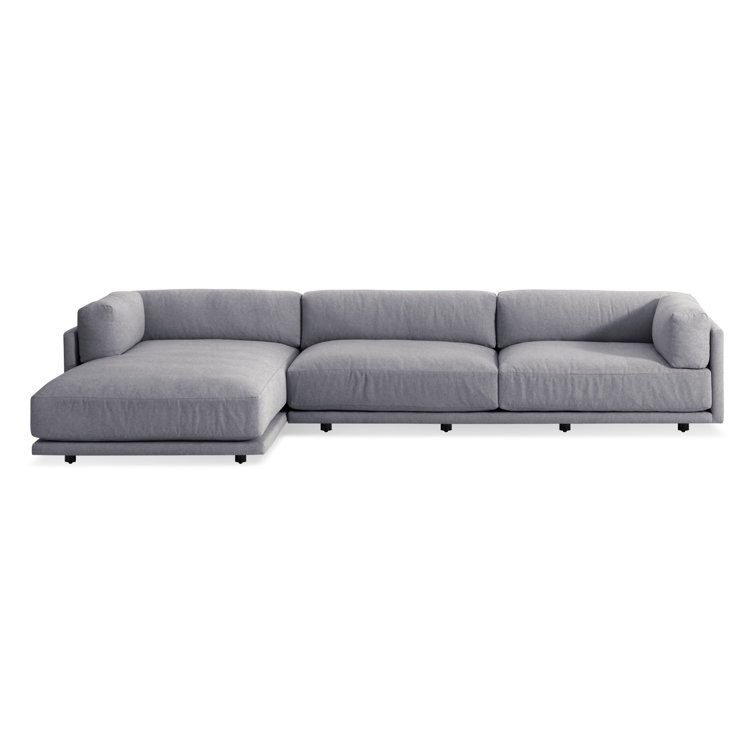 Sanford Natural Linen Track Arm Sofa with Chaise