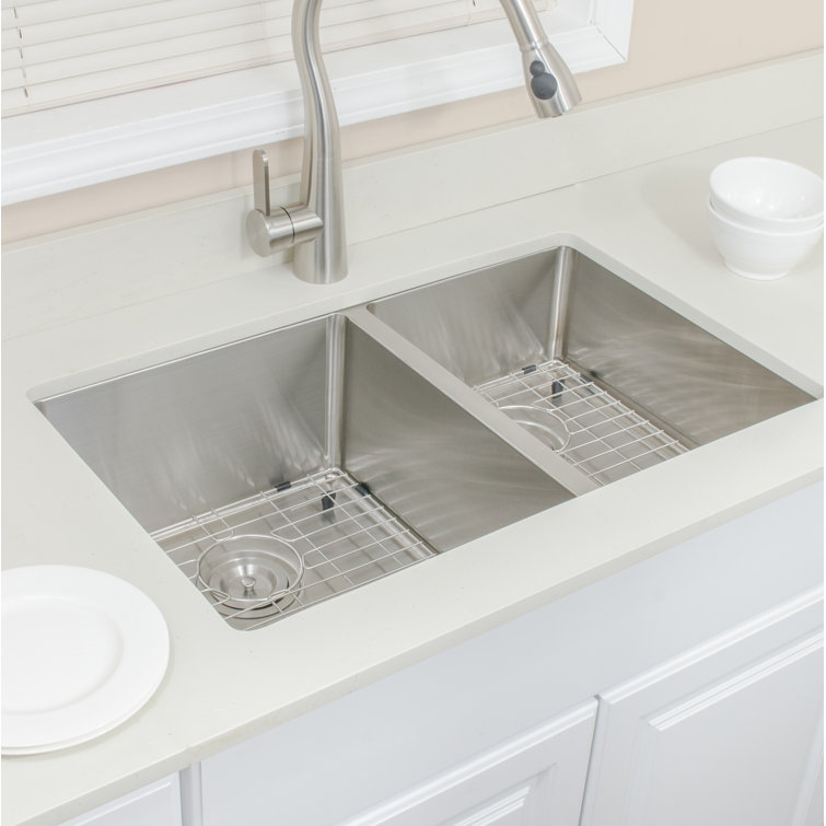 30'' Stainless Steel Double Bowl Drop-In Kitchen Sink