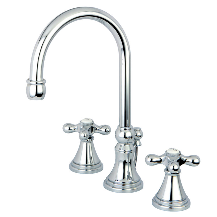 Governor Polished Chrome Widespread Bathroom Faucet with Brass Pop-Up