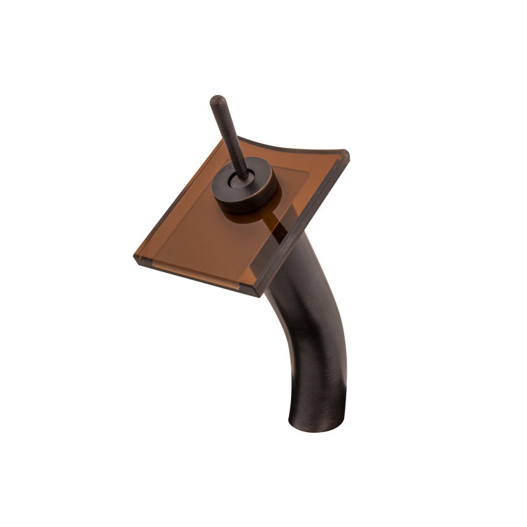 Oil Rubbed Bronze Waterfall Vessel Faucet with Tea Glass
