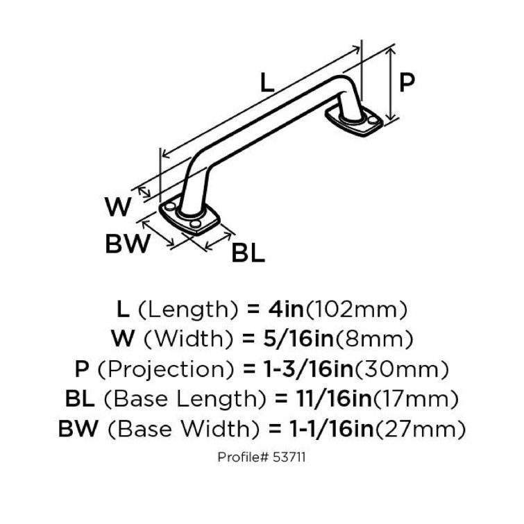 Satin Nickel 5-1/16" Industrial Cabinet Pull