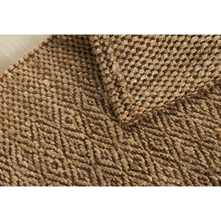 Natural Brown Geometric Wool Handwoven Area Rug
