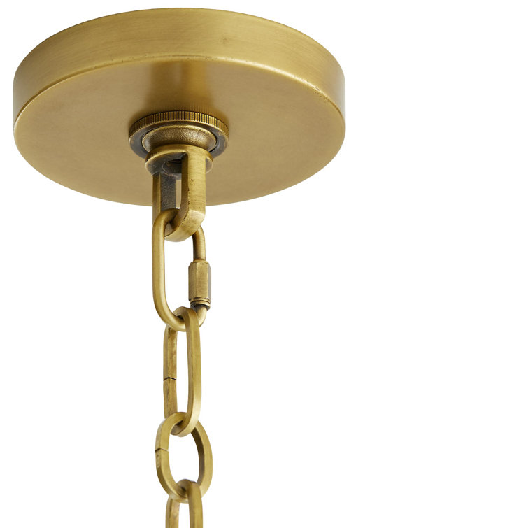 Antique Brass 36" Outdoor Chandelier with Seeded Glass Plates
