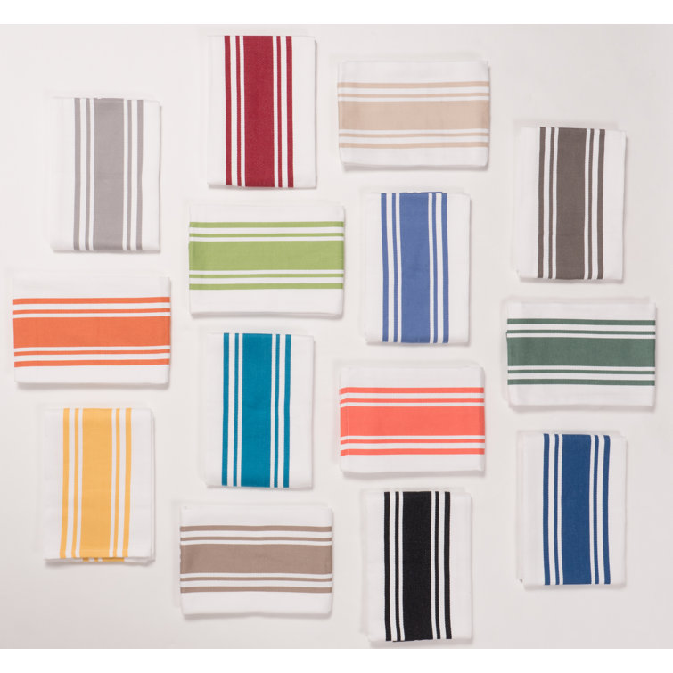 Drizzle Gray Cotton Tea Towel Set of 3