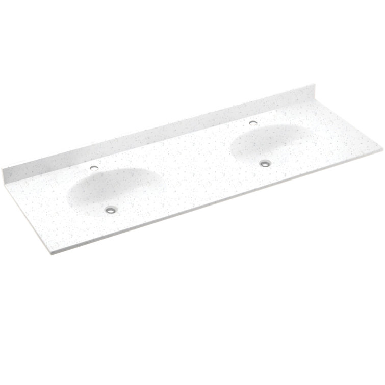 Arctic Granite Double Sink Bathroom Vanity Top