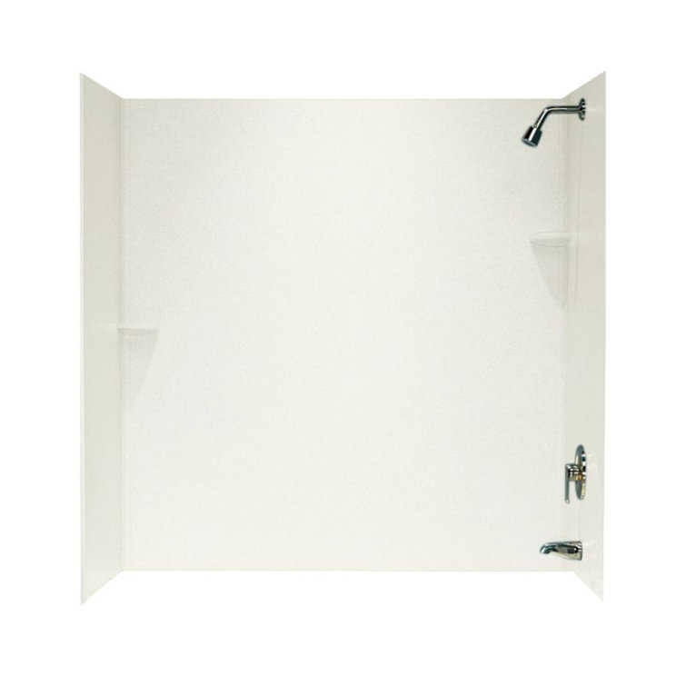Bisque Solid Surface Alcove Bathtub Wall Kit, 60'' x 30''