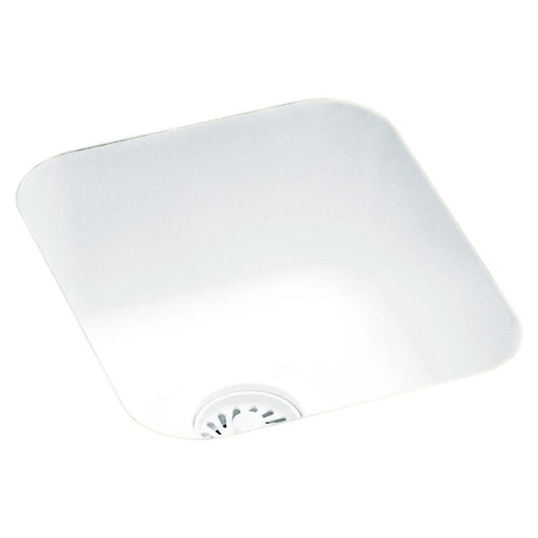 White Solid Surface Undermount Single Bowl Bar Sink