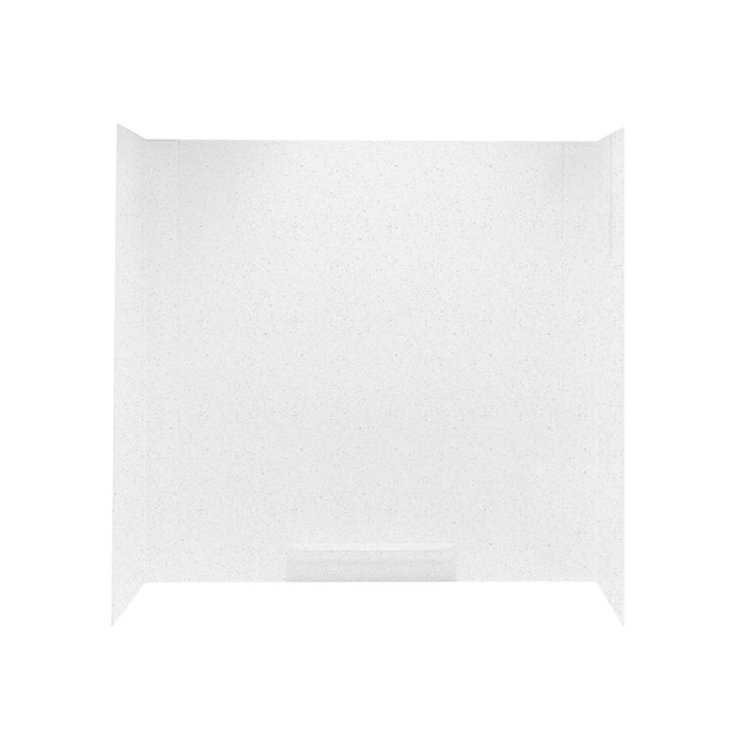 White Composite 3-Piece Tub Wall Kit, 30" x 60" x 58"