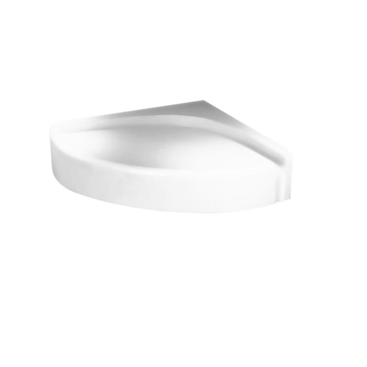 White Solid Surface Corner Shower Seat