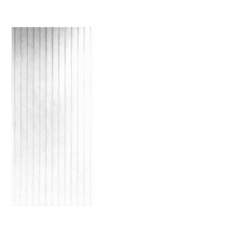 White Matte Finish Beadboard Pattern Shower Wall Panel, 36'' W x 96'' H