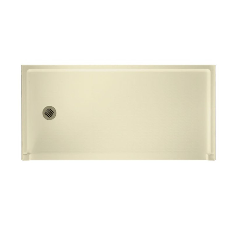 White 30'' x 60'' Rectangular Shower Base with Right Drain