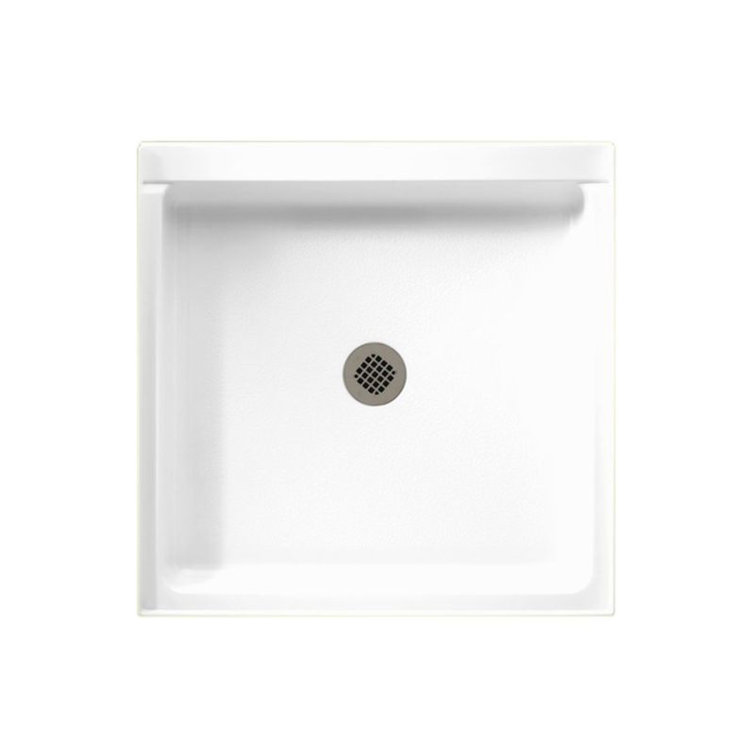 White Solid Surface 42'' x 36'' Rectangular Shower Base