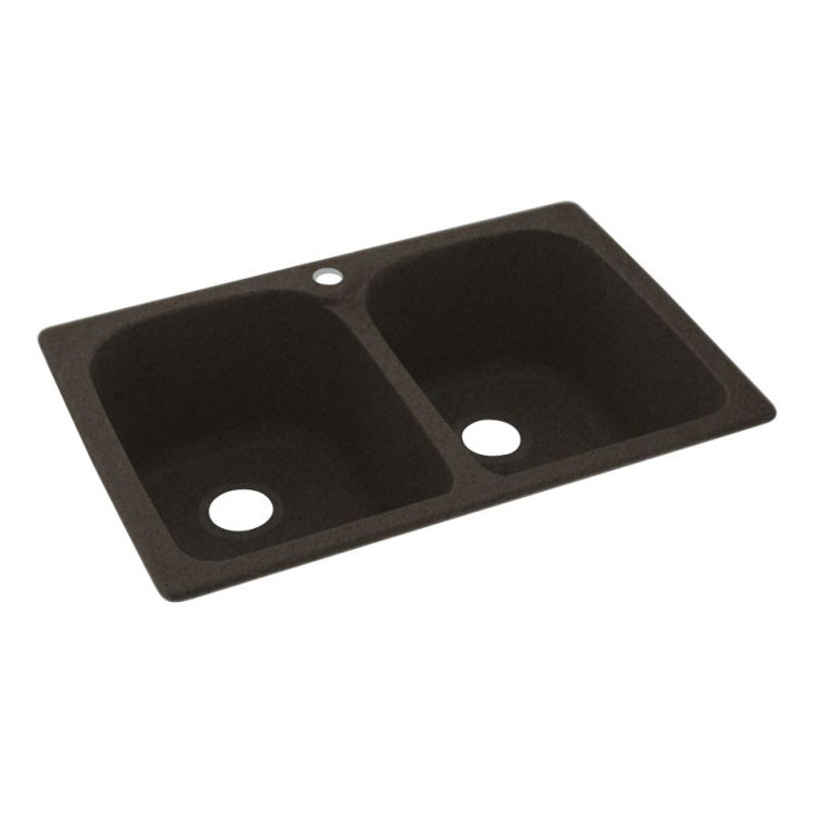 Canyon Double Bowl Drop-In Stone Kitchen Sink